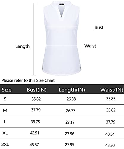Vidusou Women's Golf Shirt - Sleeveless Athletic T-Shirt