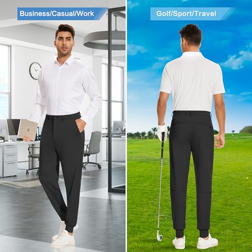 JWM Men's Stretch Slim Fit Golf Joggers