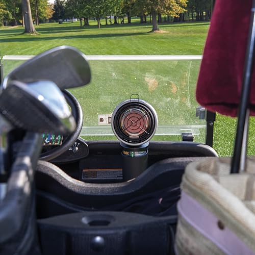 Portable Golf Cart Heater - Silver/Black