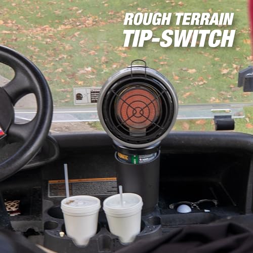 Portable Golf Cart Heater - Silver/Black