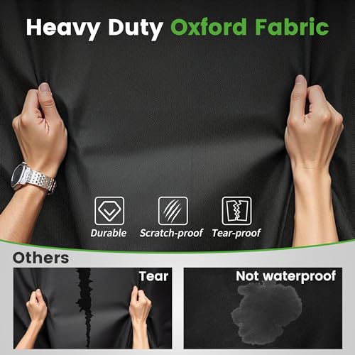 Waterproof Golf Cart Cover with Zipper Doors - Black