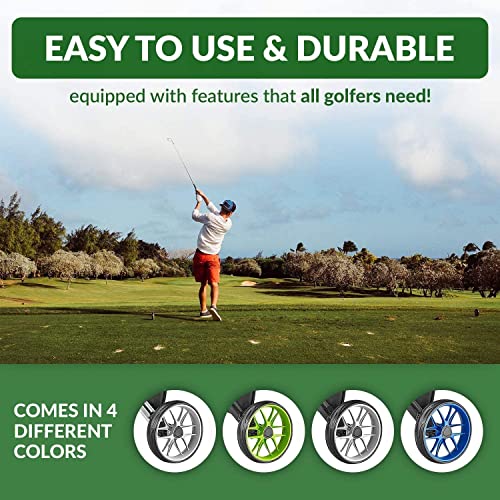 Caddytek One-Click Folding Golf Push Cart, Lime