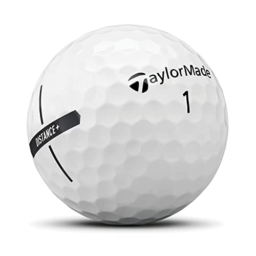 2021 TaylorMade Distance+ Golf Balls, White (Dozen)