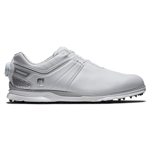 FootJoy Pro|SL Carbon Boa Golf Shoe, White/Silver, 9.5XW
