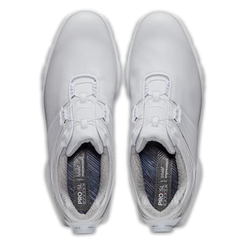 FootJoy Pro|SL Carbon Boa Golf Shoe, White/Silver, 9.5XW