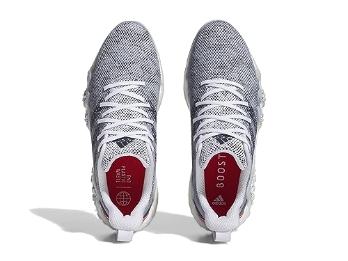 adidas Codechaos 22 Spikeless Golf Shoes, White/Navy/Red, 12