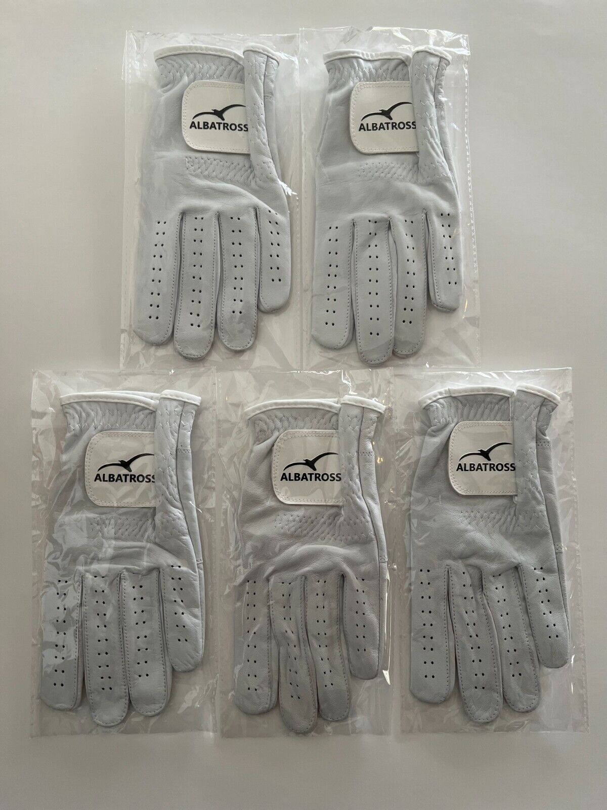 Pack of 5 Men's All-Cabretta Golf Gloves