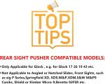 Glock Sight Pusher Tool for Square Slides