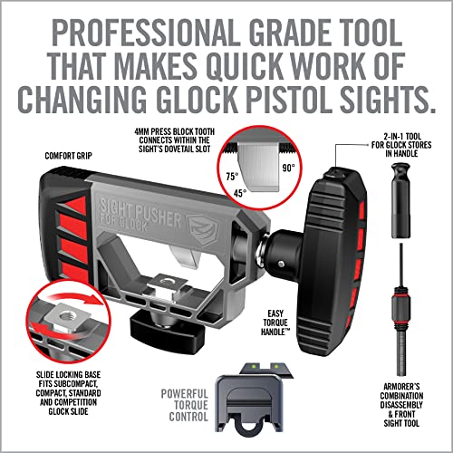 Real Avid Master Sight Pusher Tool For Glock Handguns
