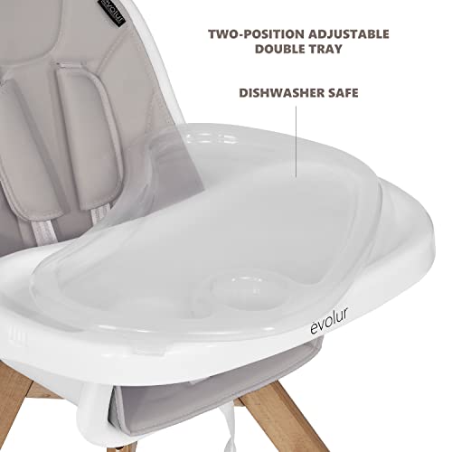 Evolur Zoodle High Chair - Light Grey