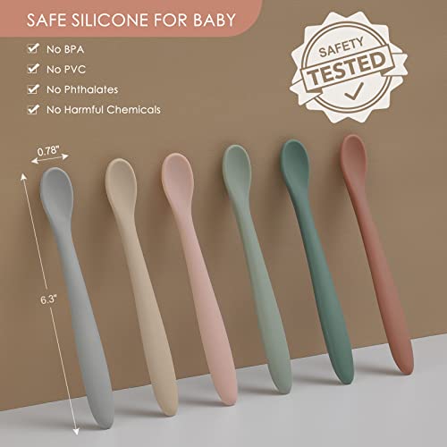 Infant Soft-Tip Silicone Feeding Spoons Set