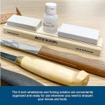 Japanese Whetstone Sharpening Stones Set with Honing Solution