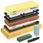 MOSFiATA Japanese Whetstone Knife Sharpener with Non-Slip Base