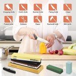 MOSFiATA Japanese Whetstone Knife Sharpener with Non-Slip Base