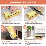 MOSFiATA Japanese Whetstone Knife Sharpener with Non-Slip Base