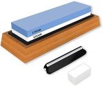 MOSFiATA Japanese Whetstone Knife Sharpener with Non-Slip Base