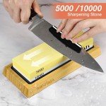 MOSFiATA Japanese Whetstone Knife Sharpener with Non-Slip Base