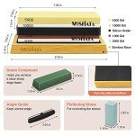 MOSFiATA Japanese Whetstone Knife Sharpener with Non-Slip Base