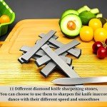 11-Piece Diamond Whetstone Set for Knife Sharpening