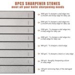 8-Piece Diamond Whetstone Set for Knife Sharpening