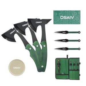 Balanced 3-Pack Hatchet Set with Whetstone