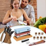 Japanese Whetstone Sharpening Stone Set with Angle Guide