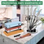 Japanese Whetstone Sharpening Stone Set with Angle Guide