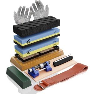 Japanese Whetstone Knife Sharpening Set 400-8000 Grit