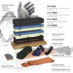 Japanese Whetstone Knife Sharpening Set 400-8000 Grit