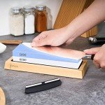 Japanese Whetstone Knife Sharpening Kit with Holder