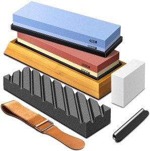 9-Piece Japanese Whetstone Knife Sharpening Kit
