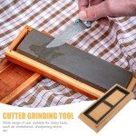 Bamboo Whetstone Holder with Rubber Base Set