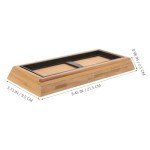Bamboo Whetstone Holder with Rubber Base Set