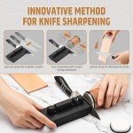 Japanese Whetstone Knife Sharpening Kit with Base