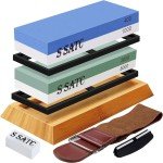 10-Piece Japanese Whetstone Knife Sharpening Set