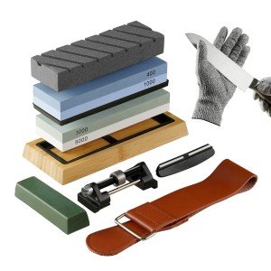 11-Piece Japanese Whetstone Knife Sharpening Set