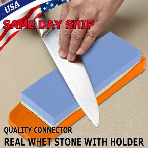 Japanese Whetstone Knife Sharpener, 1000/6000 Grit