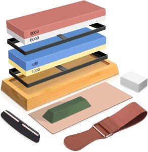 Japanese Whetstone Sharpening Kit 3000/8000 Grit