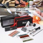 RX-008 Fixed-Angle Knife Sharpener with 12 Stones