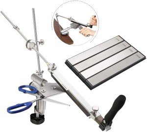 Japanese Whetstone Knife Sharpener Kit with 360° Rotation