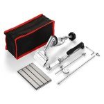 Japanese Whetstone Knife Sharpener Kit with 360° Rotation