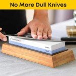 Sharp Pebble Whetstone 1000/6000 Grit with Base