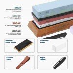 Japanese Whetstone Knife Sharpener Set 400-8000 Grit
