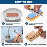 Japanese Whetstone Knife Sharpener Set 400-8000 Grit