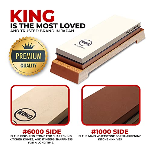 KING Combination Whetstone Set 1000/6000 Grit