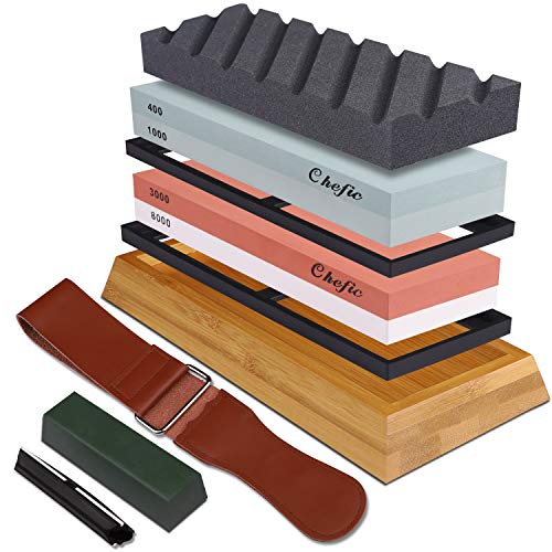 Chefic Whetstone Set: 3000/8000 & 400/1000 Grit