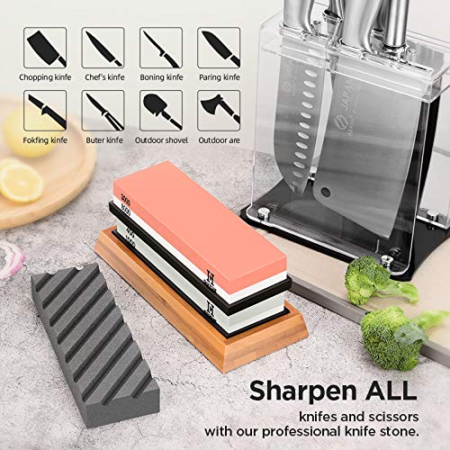 GUYUE 2-in-1 Grit 400/1000, 3000/8000 Whetstone Set