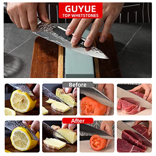 GUYUE 2-in-1 Grit 400/1000, 3000/8000 Whetstone Set