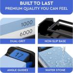 Japanese Whetstone Kit with Angle Guides - 1000/6000 Grit