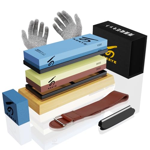 KERYE Professional Japanese Whetstone Knife Sharpening Set